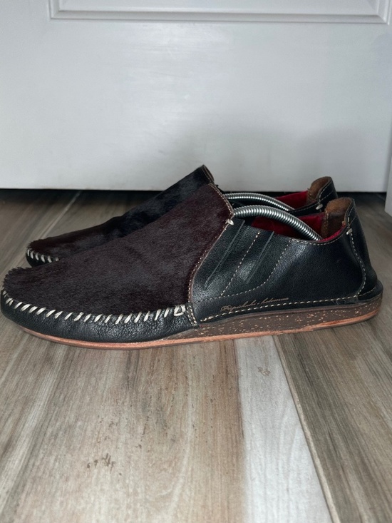 OluKai Ali\'i\'elua Limited Edition Leather Slip On Shoes Mens Sz 12 Black main image 7